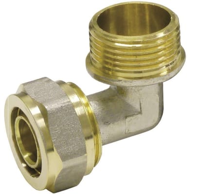 Schroeffitting Hoek 16 x 2 - 1/2" AG