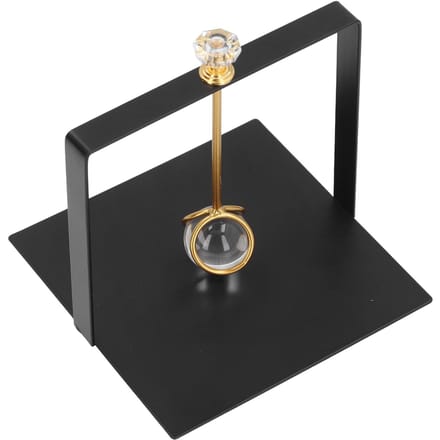 Servetdispenser met Verzwaarde Glazen Bol Rechthoekig Elegant IJzeren Servethouder Tissue Standaard voor zwart