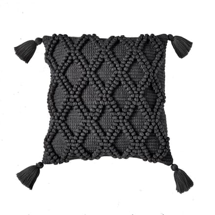 Kussen - Alda - Ulster Weavers - Zwart - Met binnen kussen - 43 cm x 43 cm