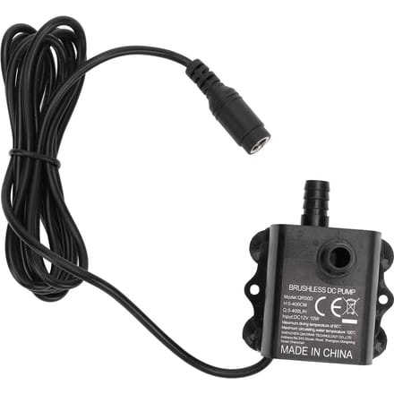 Dompelwaterpomp DC 12V 10W 0‑400L H Micro Borstelloze Dompelwaterpomp voor Aquarium Fontein Computer Water
