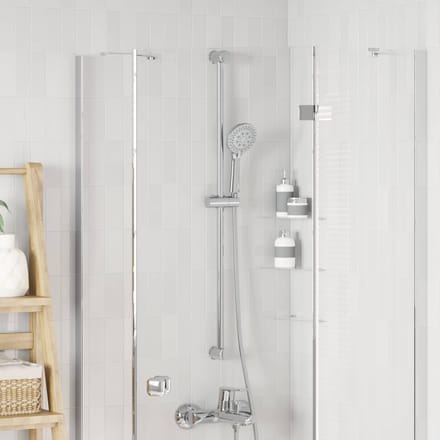 vidaXL - Douchkop - Houder - Chroom - 100 - cm - Roestvrij - staal