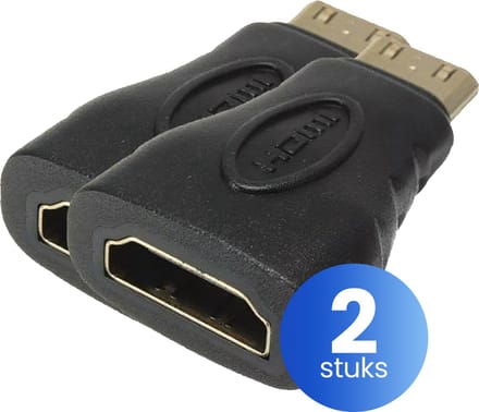 Garpex® Mini HDMI naar HDMI Adapter - Set van 2 - 4K Ultra HD