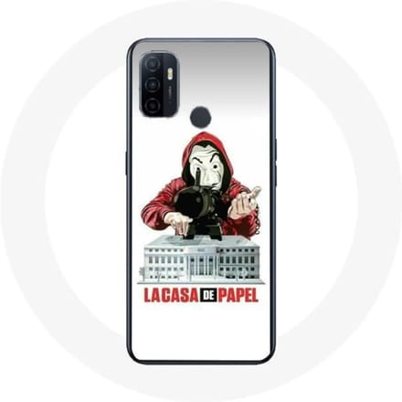 Coque - La casa de papel - Oppo A53 - Souple - Protection smartphone - Blanc blanc