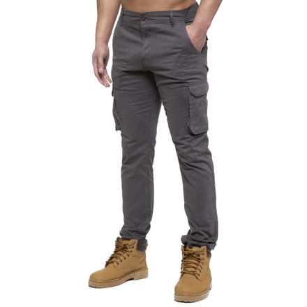 Enzo | Heren Cargo Broek - Grijs