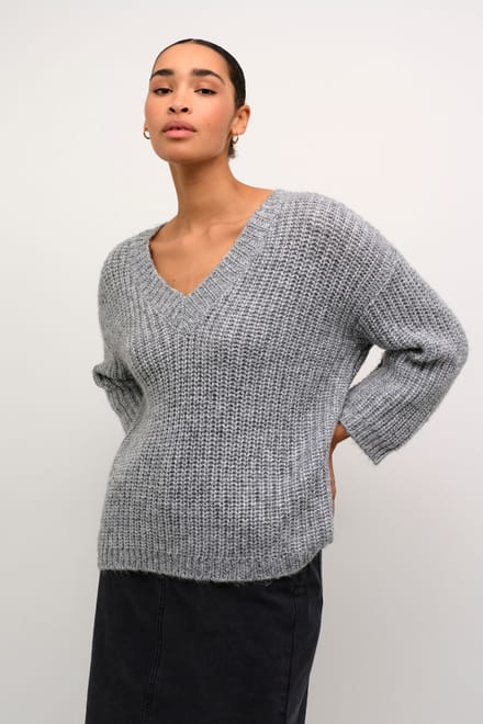 Gebreide pullover met V-hals Model 'vinda'