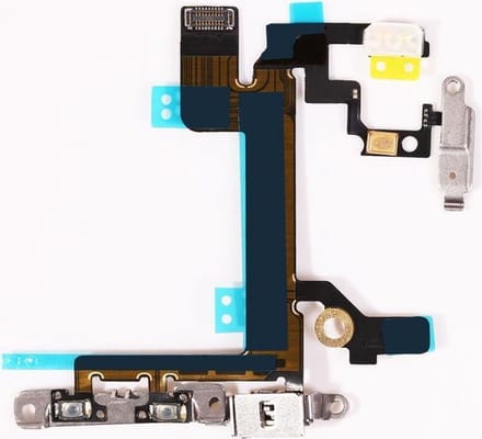 Geschikt voor iPhone 5s Power en Volume knop kabel met metalen brackets