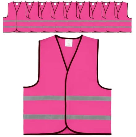 Roze veiligheidshesje | 100 stuks