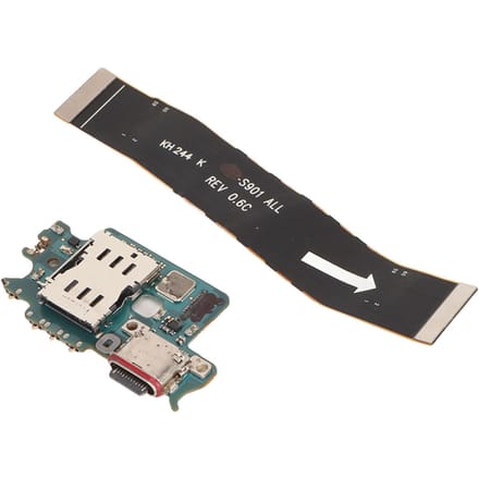Oplaadpoort Dock Connector PCB USB C Dock Connector Flexkabel Reparatieonderdeel voor Samsung S22 SM black