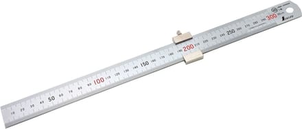 Shinwa Rvs Lineaal 30 cm – met aanslag 76752