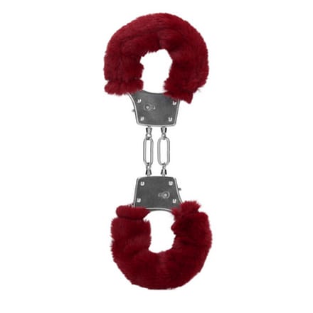 Ouch! - Metalen Handboeien Fluffy - Rood