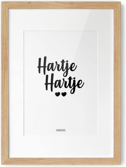 Fabrikten Tekstposter Hartje Hartje - A4