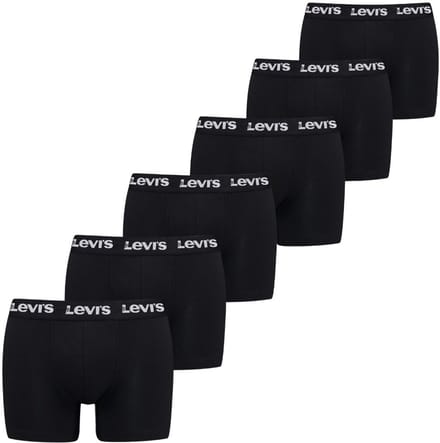Levi's Boxershorts - Repeat Logo - 6-pack heren boxershorts - Zwart - Maat XXL