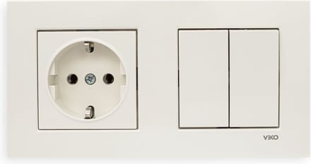 Panasonic Viko -Seriesschakelaar Stopcontact Combinatie-WCD-Inbouw -Wit -Compleet-Karre Serie