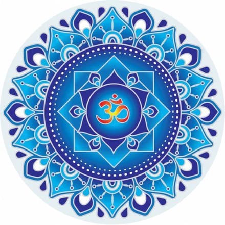 Yogi & Yogini naturals Raamsticker Blauwe Om Mandala (14 cm)