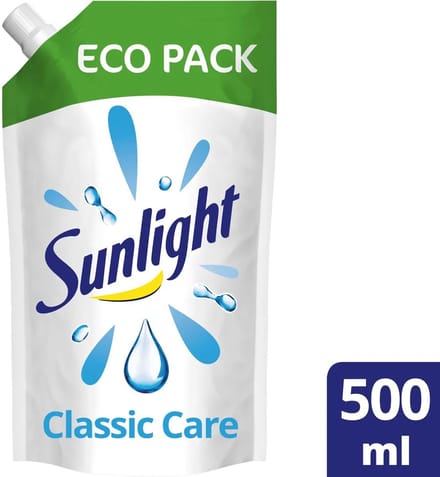 Sunlight Classic Care Liquid Hand Soap Eco Pack Navul 500 ml