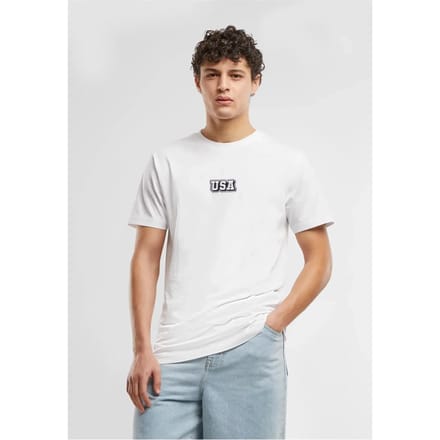 Mister Tee USA College Wording Patch T-shirt MT3697