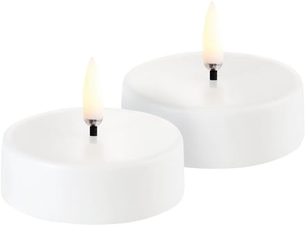 Uyuni Lighting - Rechargeable theelichtjes maxi - Wit - 6 cm x 2,3 cm