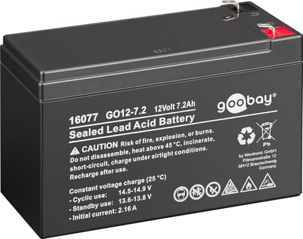 Pro GO12-7.2 (7200 mAh 12 V) - Faston (4.8mm) lead ac