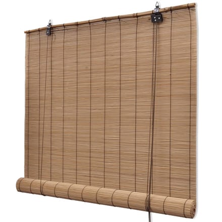 vidaXL - Rolgordijn - 120x160 - cm - bamboe - bruin