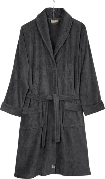 Walra Badjas Casual Robe - L/XL - 100% Katoen (BCI) - Antraciet