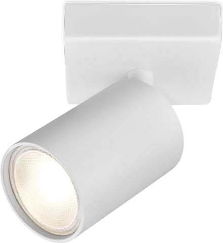 Braytron - LED Plafondspot - GU10 fitting - 55x130mm - Mat wit - vierkante plafondplaat