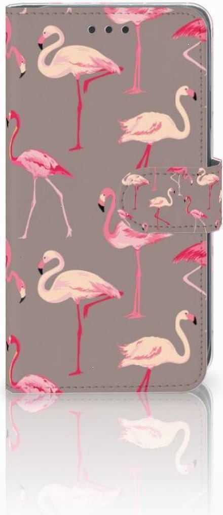 Apple iPhone Xr Telefoonhoesje met Pasjes Flamingo