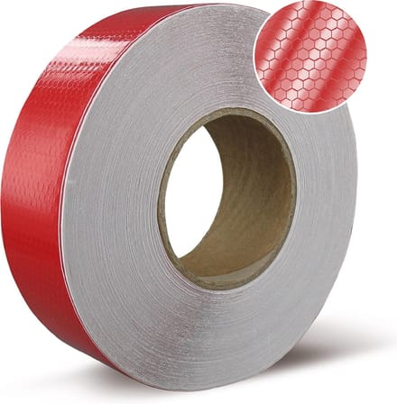 Reflectietape rood 50mm x 5mtr