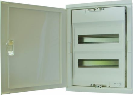 Modulaire Inbouwset - Stoppenkast - Elektrische Distributie - Isolerende Deur - 24+4 Modules - Wit