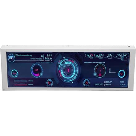 Moniteur de données CPU PC 7,9 pouces IPS Taux de rafraîchissement 60 Hz Éditeur de thème Personnalisable Moniteur de température d'ordinateur pour GPU RAM