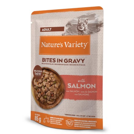Nature's Variety Bites in Saus 22 x 85 g Kattenvoer - met Zalm