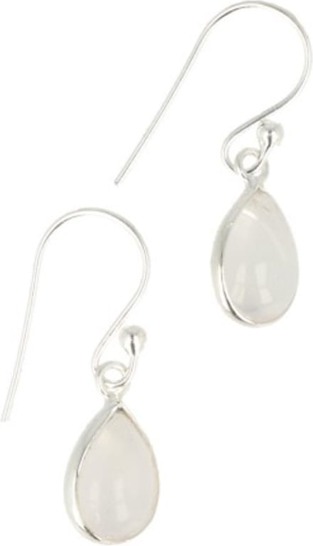 Roze kwarts druppel sieraden set zilver