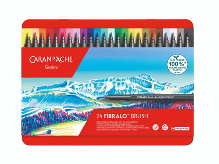 Caran d’ Ache Fibralo BRUSH viltstiften 24
