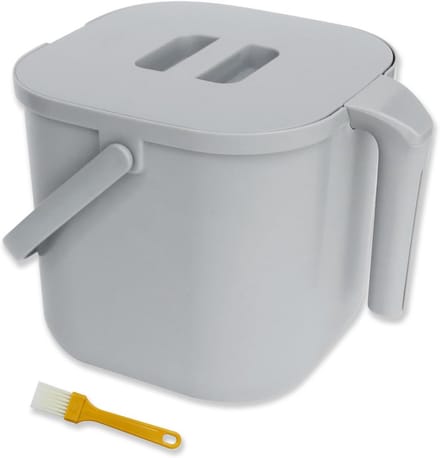 Compost Bin 7L - Grey - Perfect for Kitchen Waste
