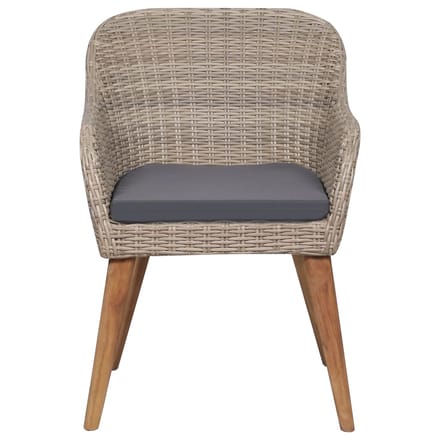 vidaXL - Tuinstoelen - 2 - st - met - kussens - poly - rattan - bruin