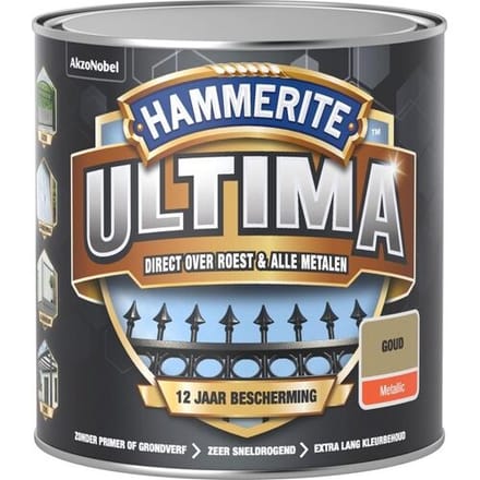 Hammerite Metaallak Ultima Metallics Goud 250ml