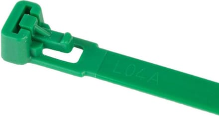 TD47 Hersluitbare Kabelbinders 7.6 x 370 mm Groen - Tie wraps - Tyraps