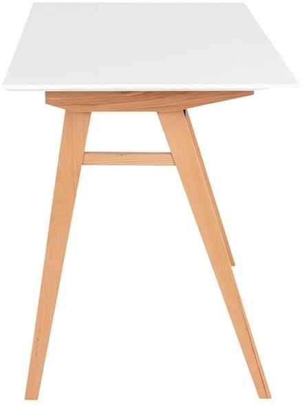 Sedero - Bureau - Wit - Natuurlijke houten poten