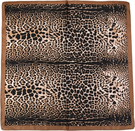 Vierkant Sjaaltje met Rijkelijk Gedetailleerd Luipaarddessin (70x70cm)