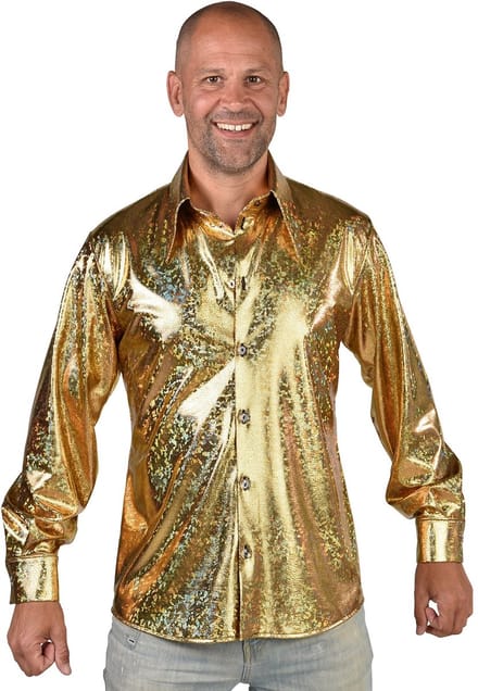 Magic Design Verkleedblouse Hologram Polyester Goud Maat M