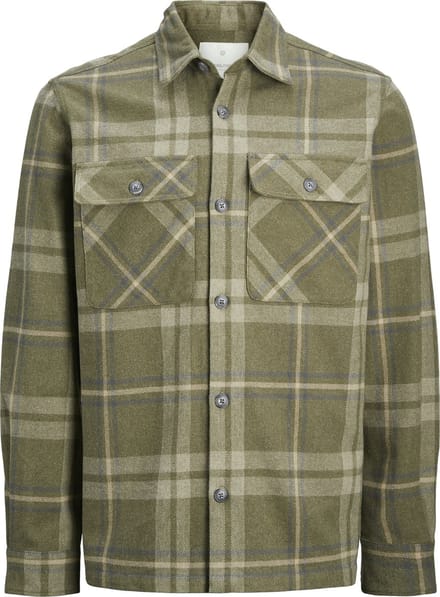 JACK&JONES - JPRRAYMOND MELANGE CHECK OVERSHIRT PLS - Heren - Overhemden