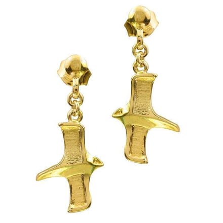 Oorbellen, hang, Gouden giervalk