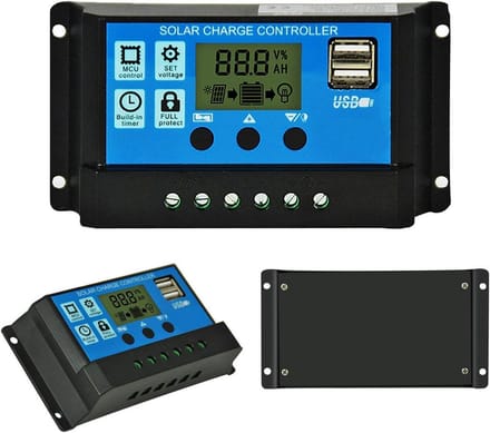 Universele Solar Paneel Laadregelaar 20A met LCD Display en USB voor 12V/24V Accu