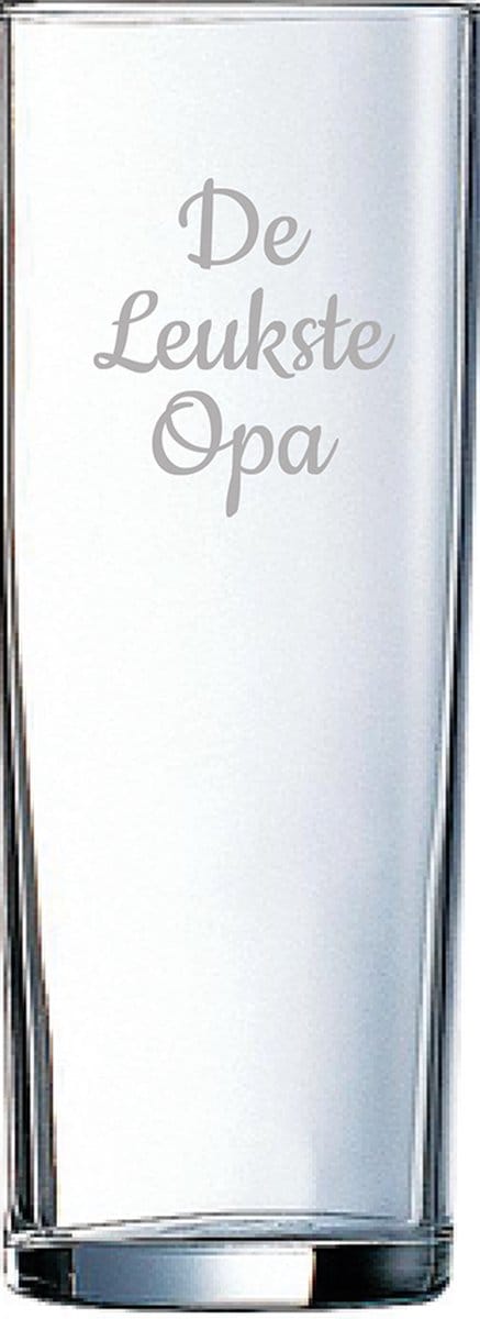 Gegraveerde longdrinkglas 31cl De Leukste Opa