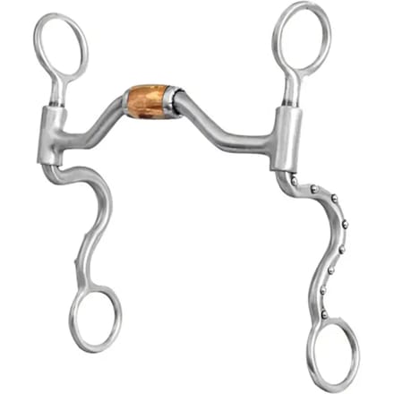 Mors western snaffle voor paard met gebogen koperen takken Metalab