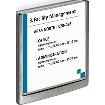 DURABLE deurbord CLICK SIGN, 149 x 148,5 mm, 5 stuks, grafiet