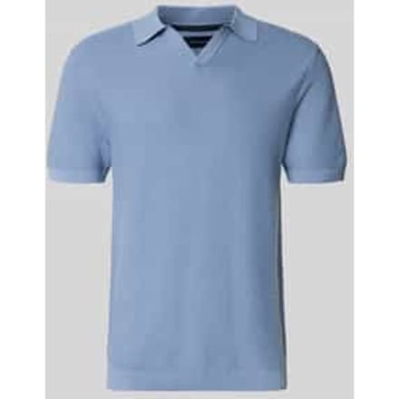 Gebreid shirt met Polokraag en V-hals
