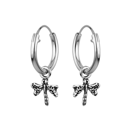 WeLoveSilver - zilveren oorringen - libelle ontwerp - 925 zilver