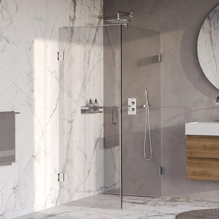 Brauer Void - Douchecabine met Draaideur - Helder Glas - 80x120x200 cm - incl. Glascoating - Chroom