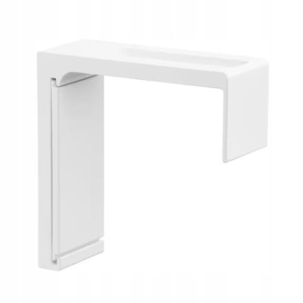 Wandsteun voor gordijnrails, wit, 6 cm