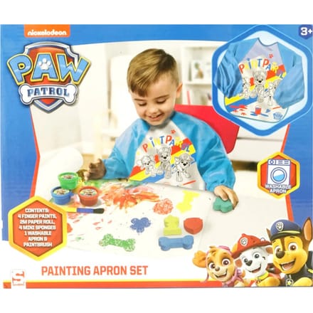 Paw Patrol Schilderset met schort en vingerverf
